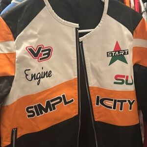 Small Orange Biker Jacket